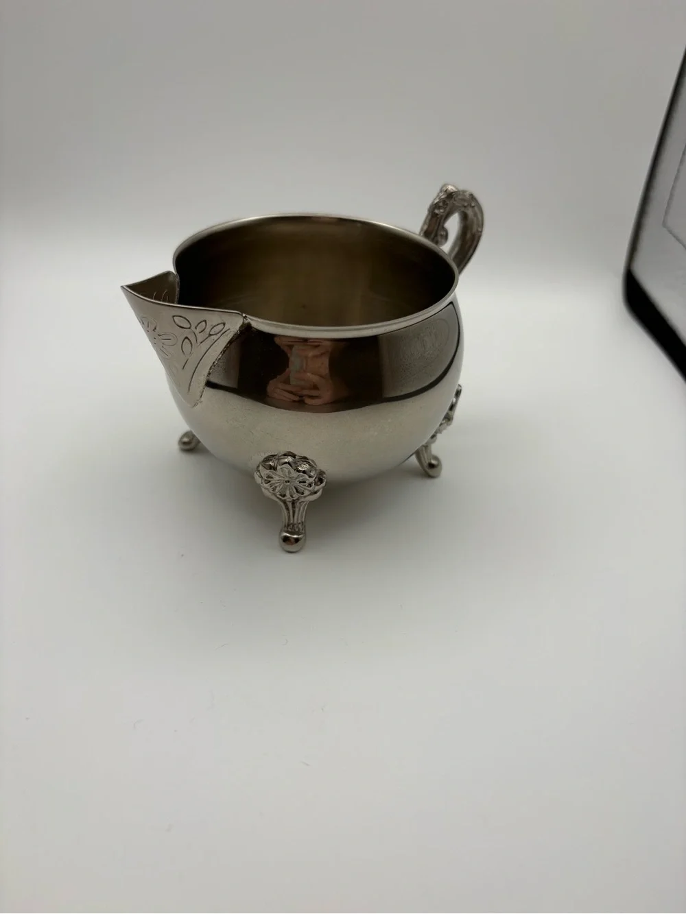 Vintage Leonard Silver Plated Creamer & Sugar Bowl (No Lid) Matching Set Ornate